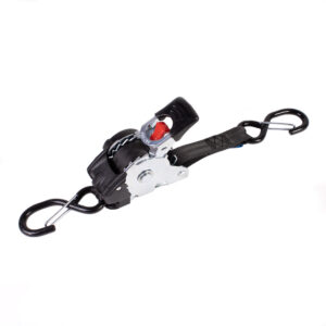 Zelfoprollende spanband 0.60T/3M zwart + S-haken