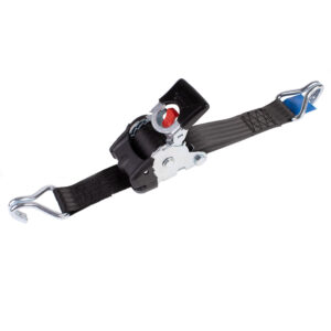 Zelfoprollende spanband 1.50T/3M zwart + spitshaken