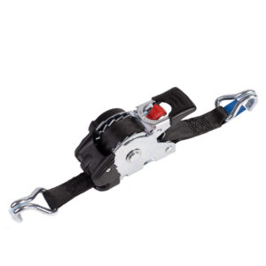 Zelfoprollende spanband 0.60T/3M zwart + spitshaak