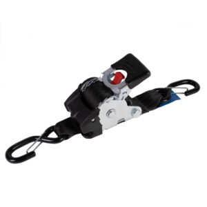 Zelfoprollende spanband 1.50T/50MM/3M zwart + S-haken